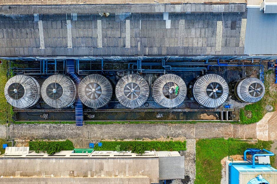 A diagram showing the process of wastewater treatment, illustrating the various technologies and methods involved.